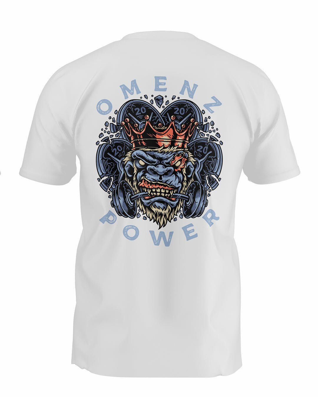 Power Tee | Athletic Unisex Tee White - Omenz Clothing Co.