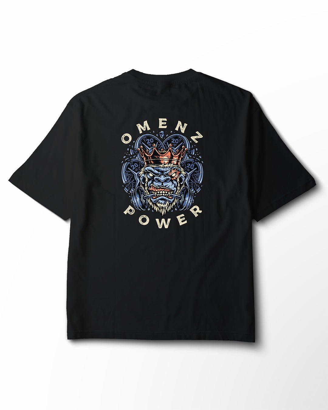 Power | Women's Relaxed Tee Black/Storm - Omenz Clothing Co.