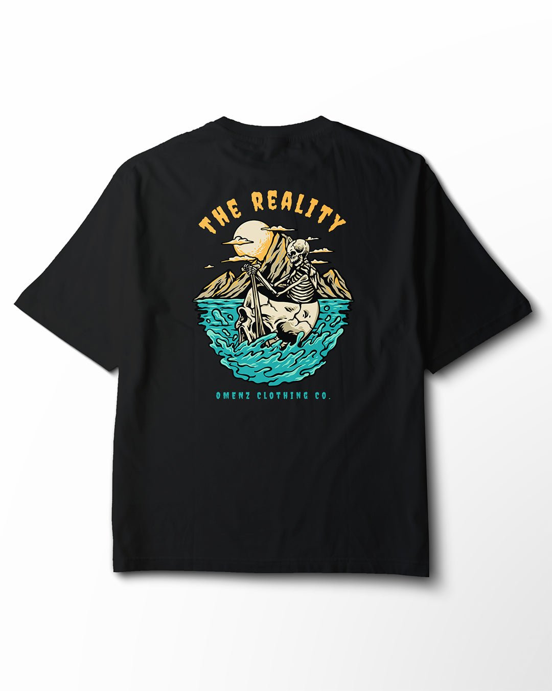 Reality | Women's Relaxed Tee Black/Storm - Omenz Clothing Co.