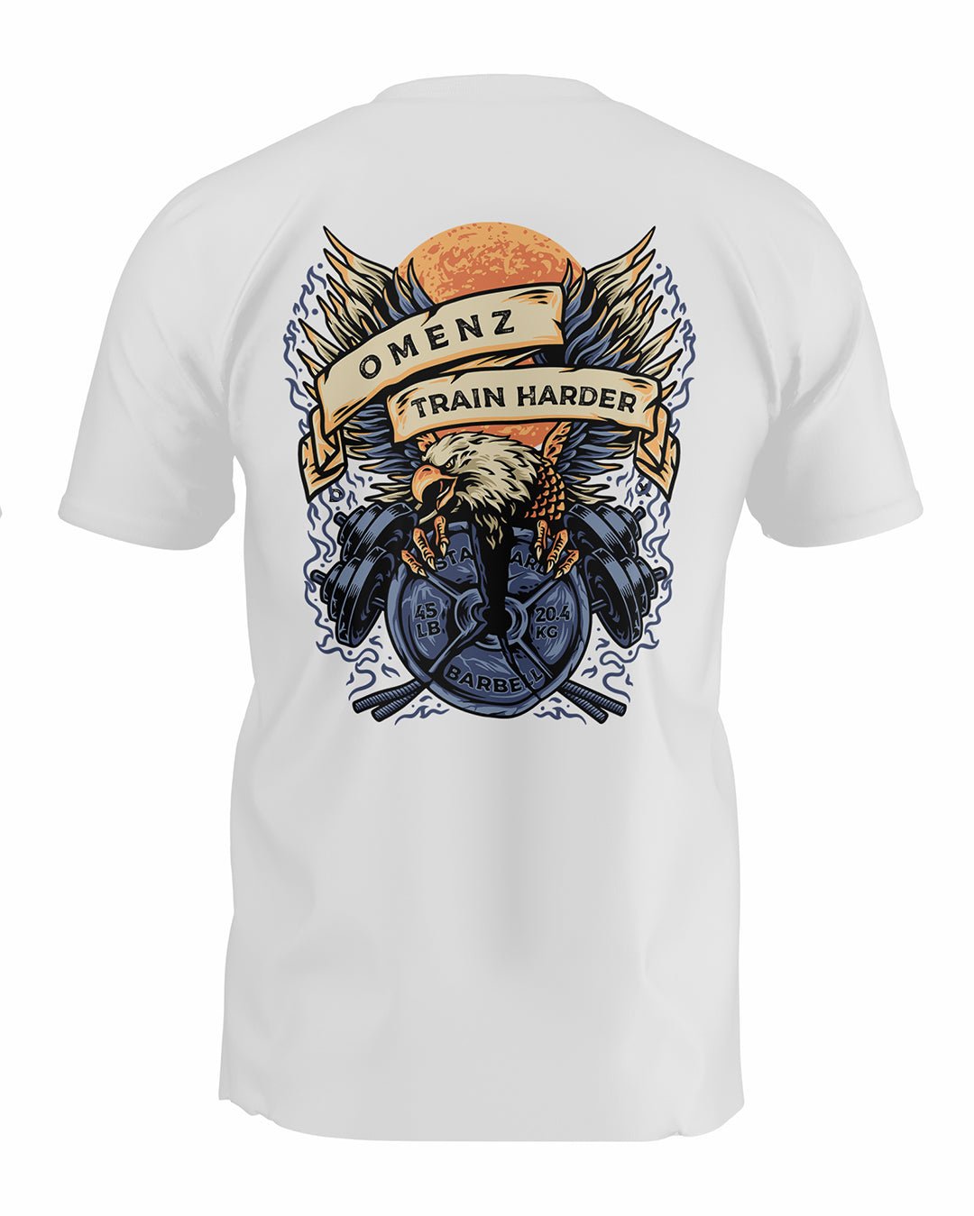 Train Harder | Athletic Unisex Tee White - Omenz Clothing Co.