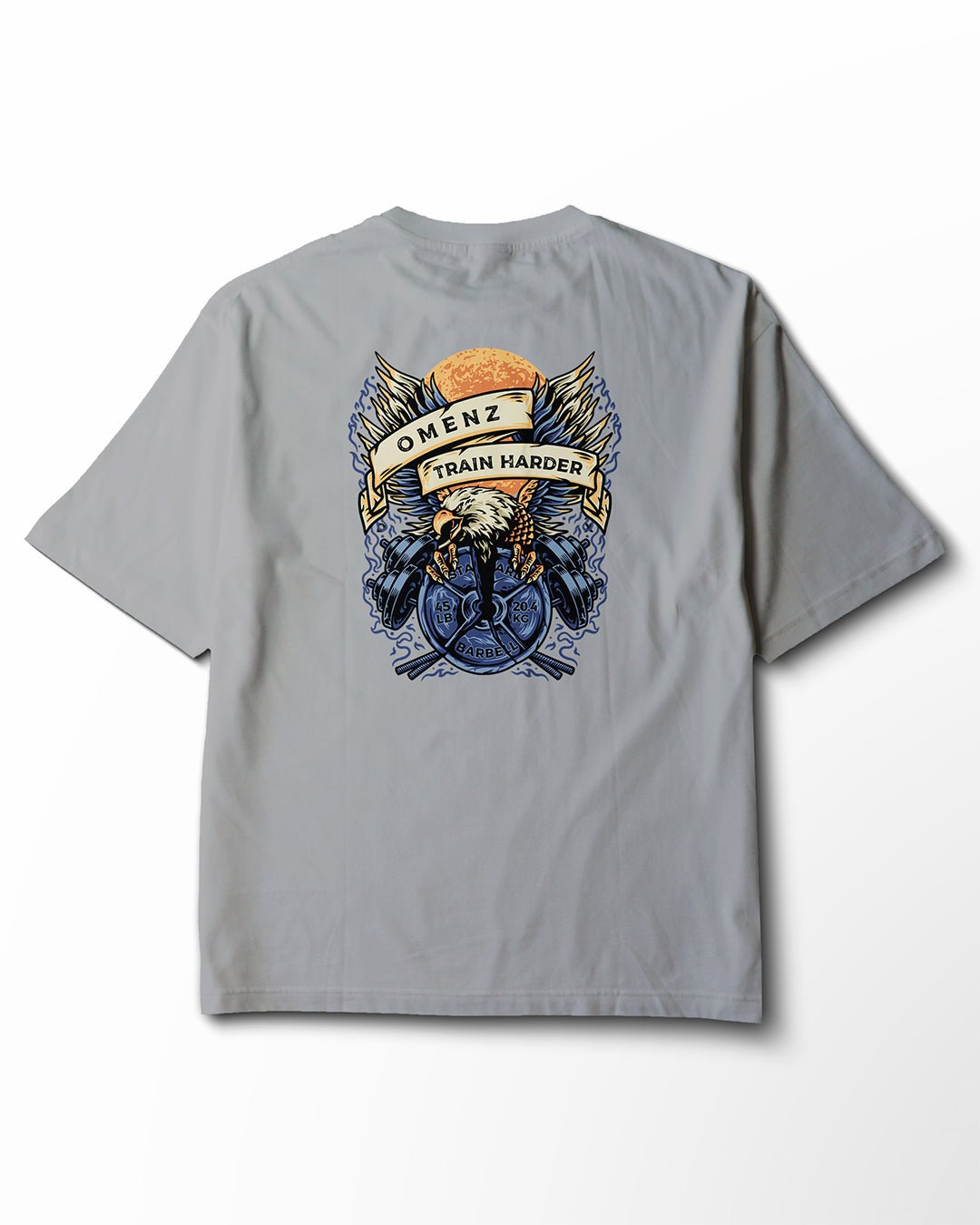 Train Harder | Women's Relaxed Tee Black/Storm - Omenz Clothing Co.