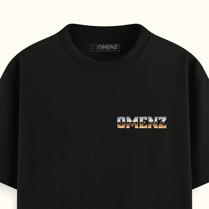 Front print detail of Omenz Liberty unisex t-shirt