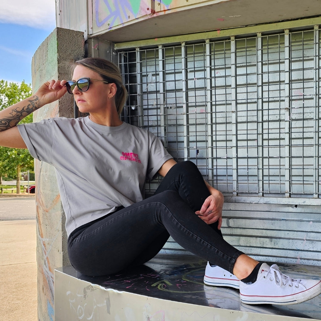 Omenz Clothing Co. Athletic Streetwear Manipulation Women's Black Tee