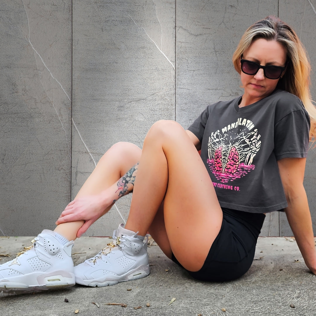 Omenz Clothing Co. Athletic Streetwear Manipulation Women's Crop Tee