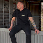 Omenz Clothing Co. Athletic Streetwear Power Unisex Black Tee