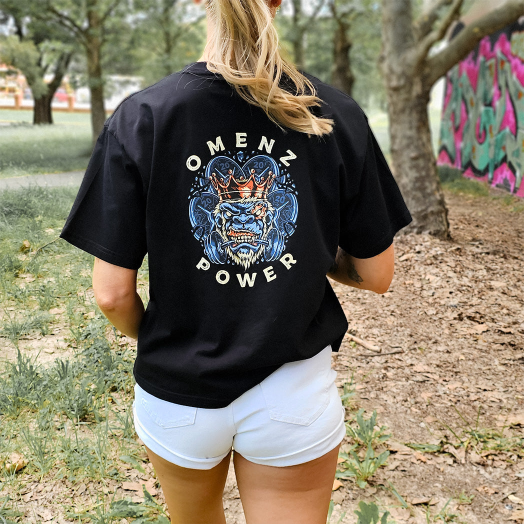 Omenz Clothing Co. Power Women's Black Tee