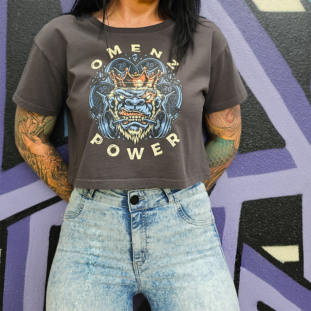 Omenz Clothing Co. Athletic Streetwear Power Women's Crop Tee