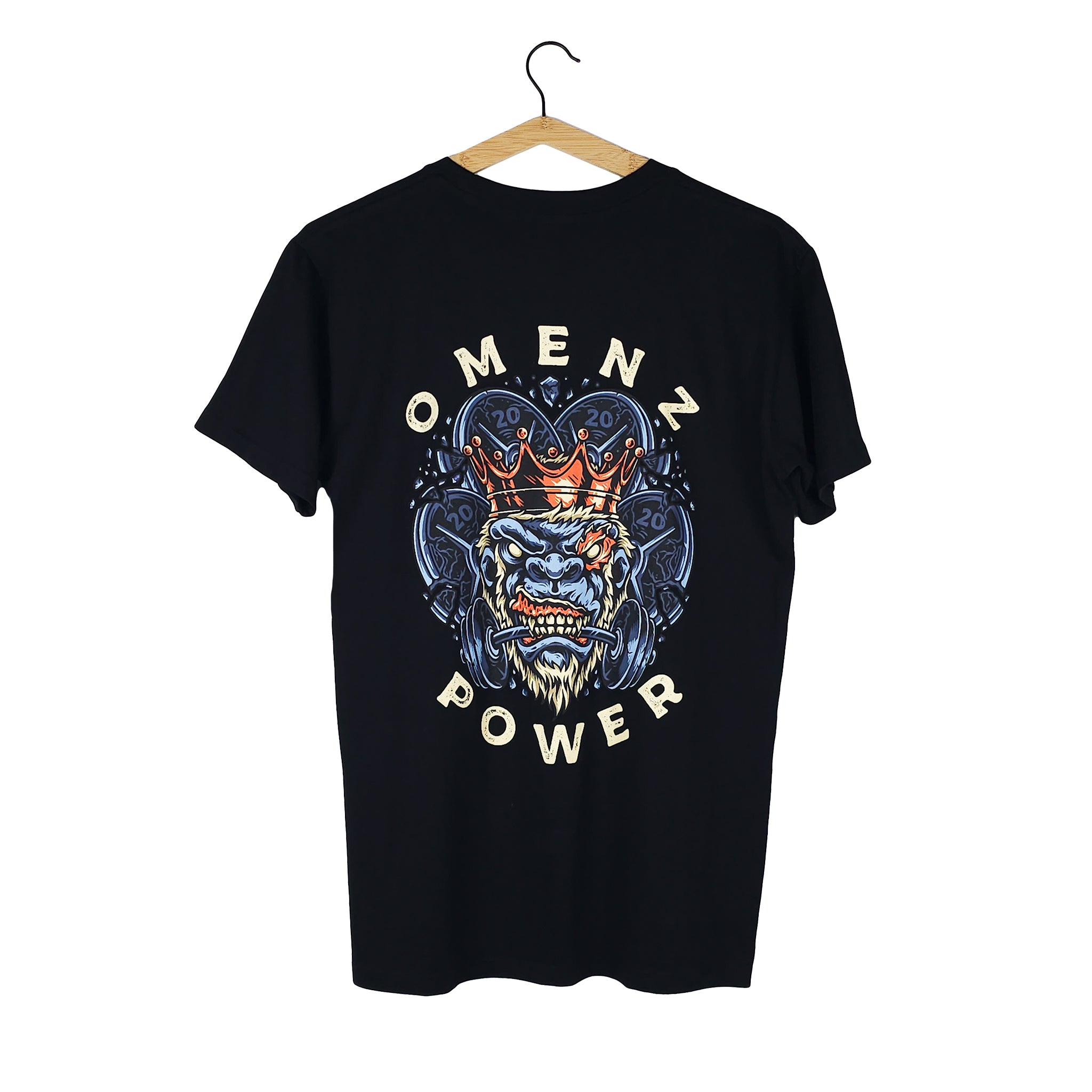 Omenz Clothing Co. Athletic Streetwear Power Unisex Black Tee