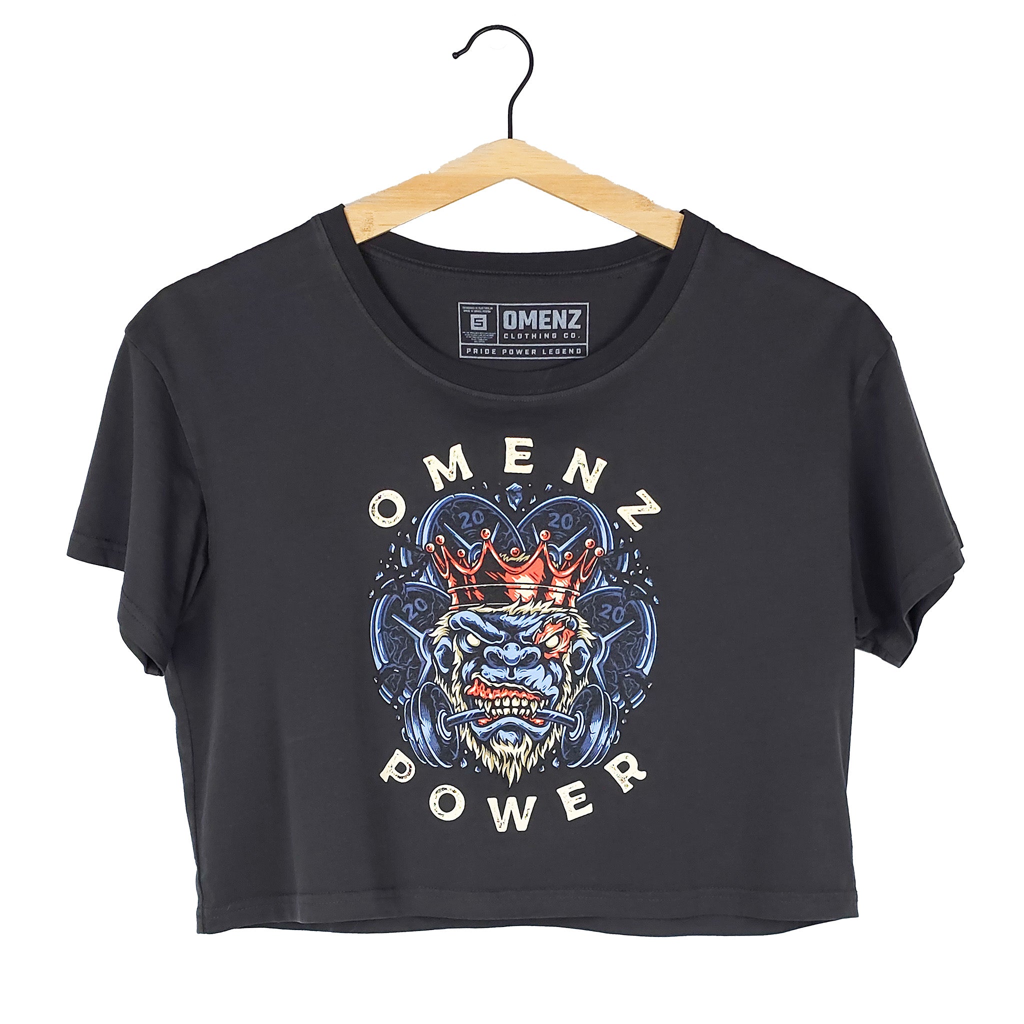 Omenz Clothing Co. Athletic Streetwear Power Women's Crop Tee