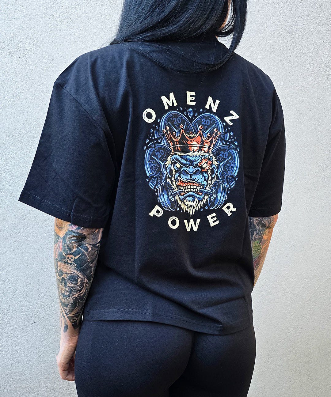 Omenz Clothing Co. Power Women's Black Tee back view