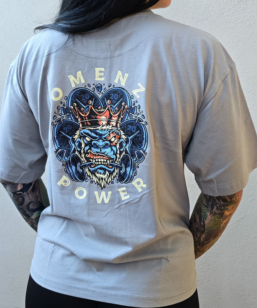 Omenz Clothing Co. Power Women's Black Tee back view