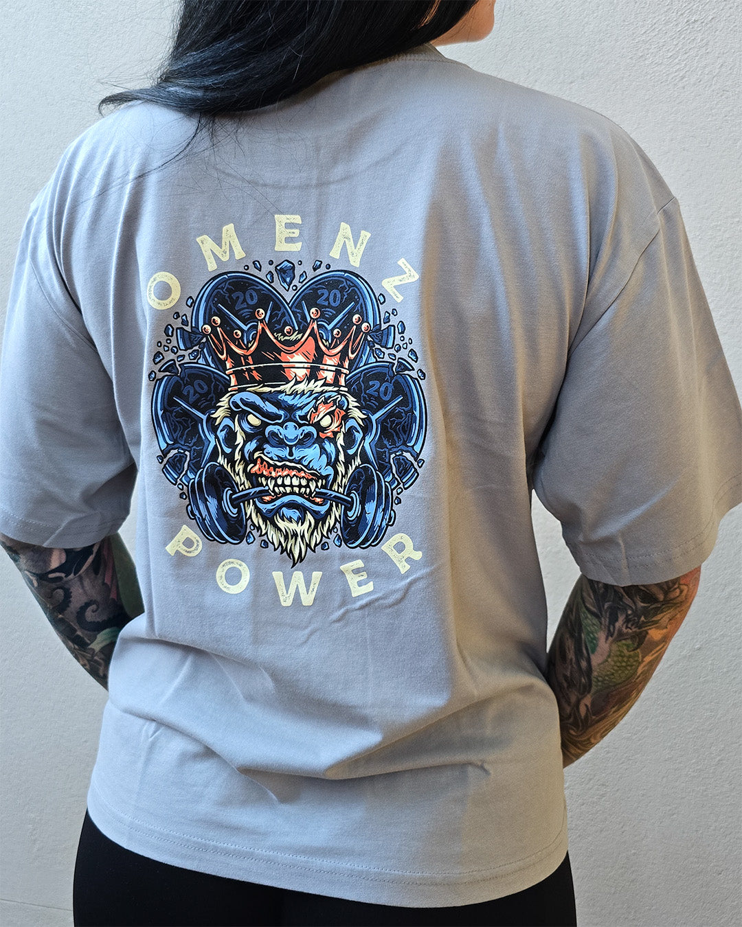 Omenz Clothing Co. Power Women's Black Tee back view