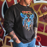 Omenz Reckoning Relaxed Pullover Crew Premium Graphic male model  Front print