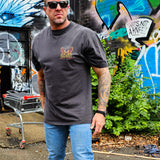 Front image of the Omenz alternative Athletic Streetwear Rival Tee. Premium cotton and a Unisex Oversized fit.