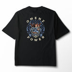 Power | Women's Relaxed Tee Black/Storm - Omenz Clothing Co.