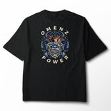 Power | Women's Relaxed Tee Black/Storm - Omenz Clothing Co.