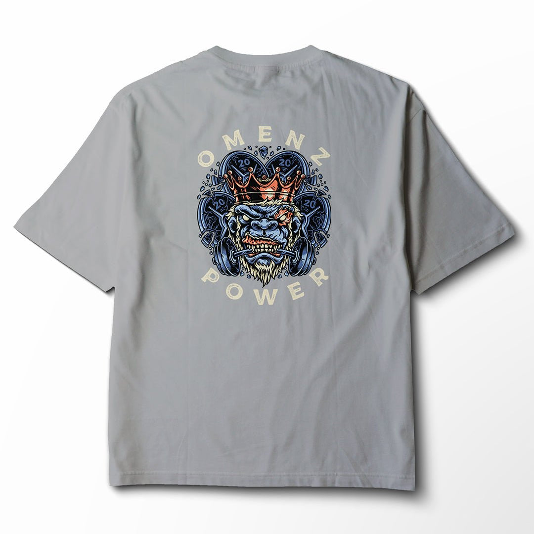 Power | Women's Relaxed Tee Black/Storm - Omenz Clothing Co.