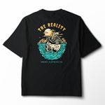 Reality | Women's Relaxed Tee Black/Storm - Omenz Clothing Co.