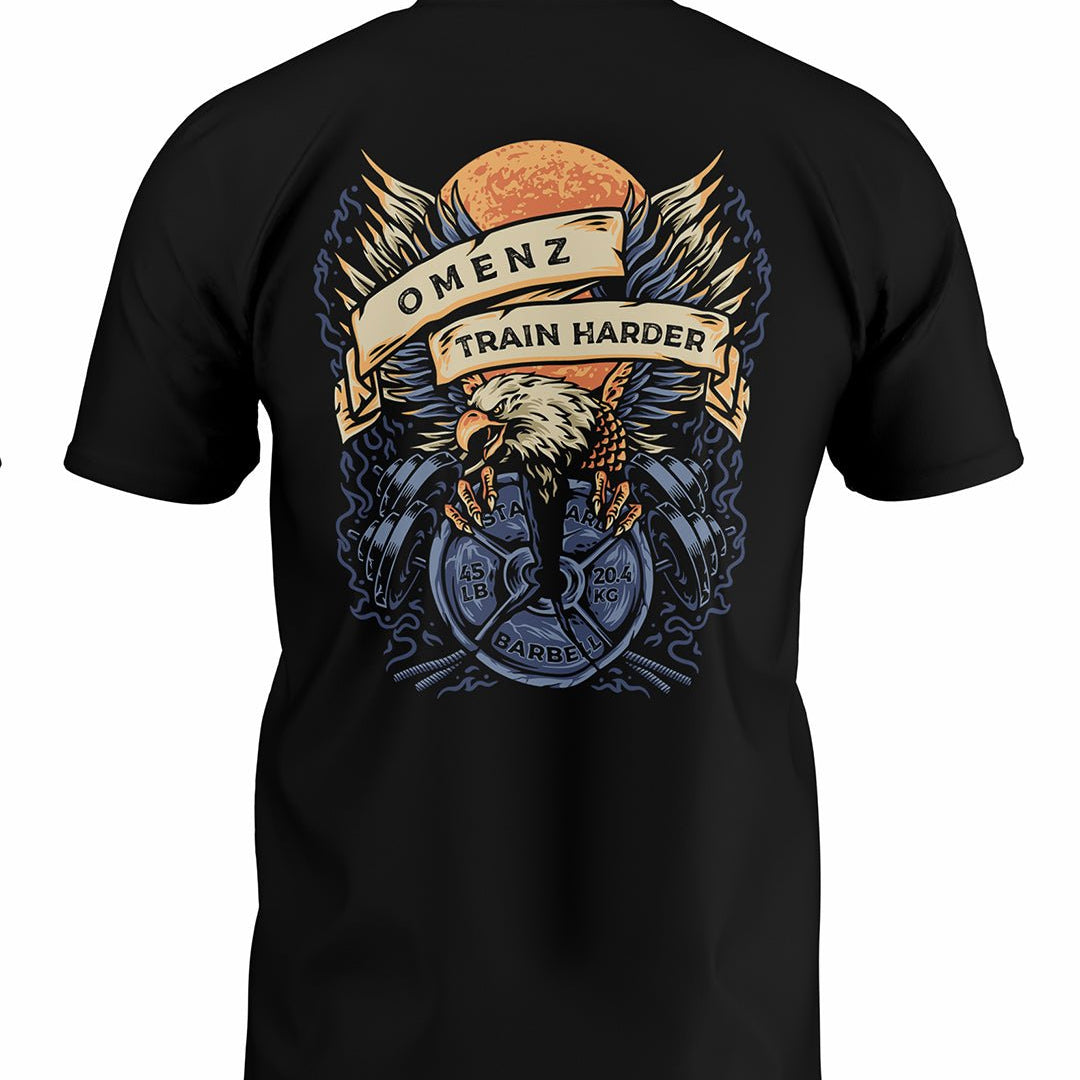 Train Harder | Athletic Unisex Tee Black - Omenz Clothing Co.