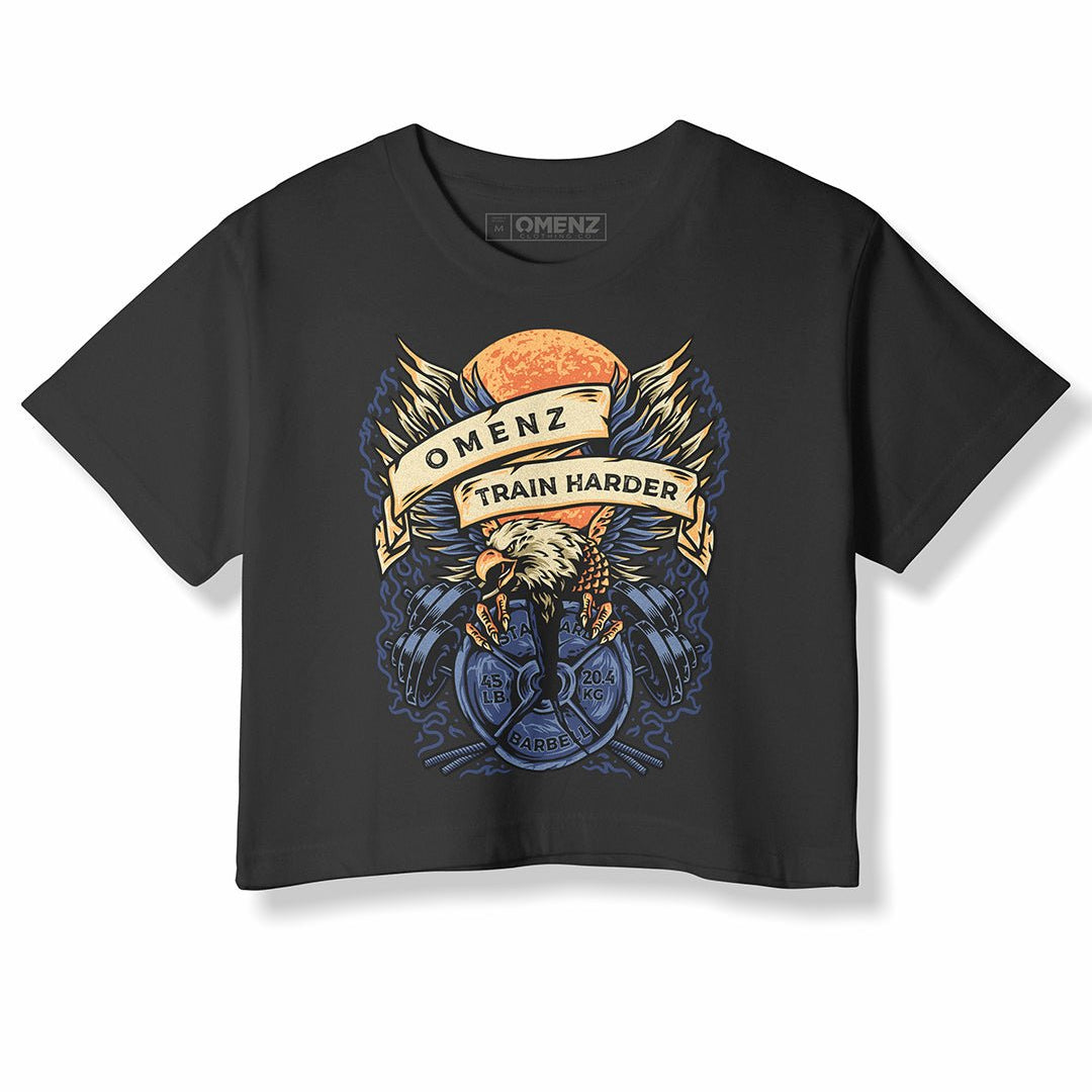 Train Harder | Women's Crop - Omenz Clothing Co.