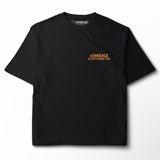 Train Harder | Women's Relaxed Tee Black/Storm - Omenz Clothing Co.