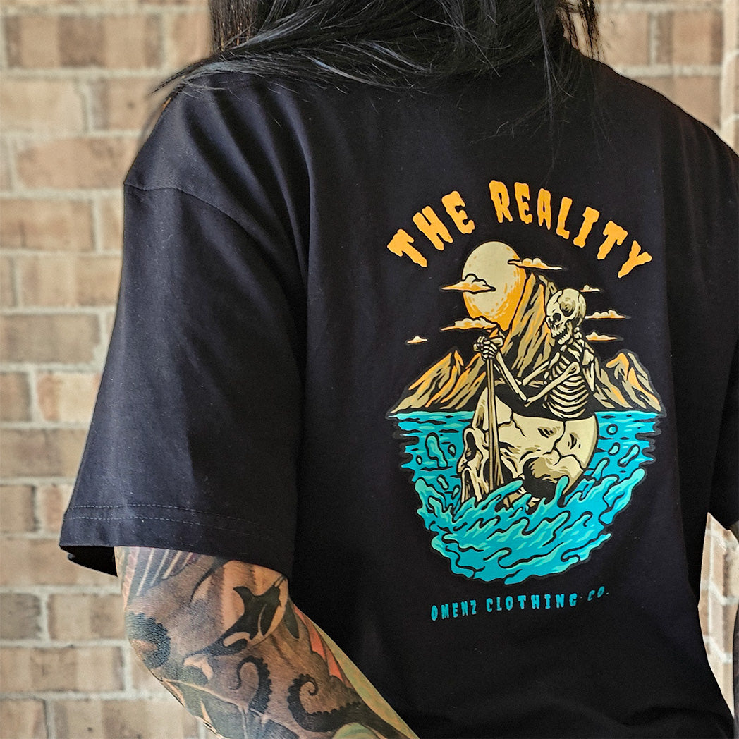 Omenz Clothing Co. Athletic Streetwear The Reality Black Women's Tee