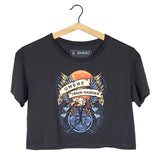 Omenz Clothing Co. Athletic Streetwear Train Harder Women's Crop Tee